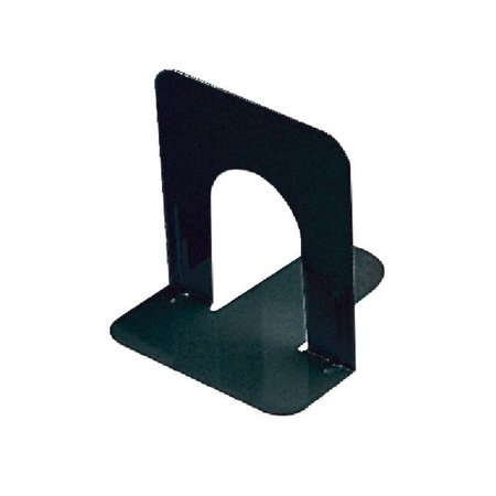 SCHOOL SMART Steel Bookend Set, Non-Skid, 6 x 9 Inches, Black, Set of 2 PK 032379